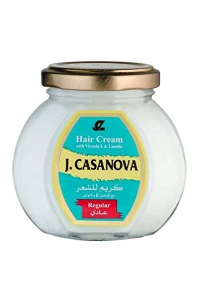 j.casanova كريم شعر عادي مع فيتامين E أبيض 150 جرام