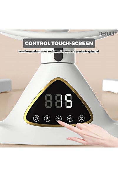 Teno Teno® Electric Swing, Bluetooth connectivity, touch control, toys, music, dark gray