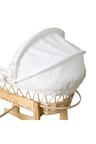 Mini Baby Baby Moses Basket with Stand and White Mat