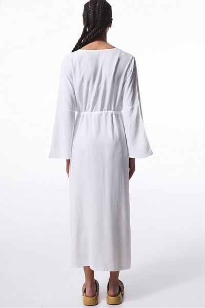 Penti White Olivia Crinckle Long Sleeve Oversize Kimono