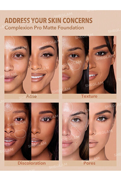 SHEGLAM Complexion Pro Long Lasting Breathable Matte Foundation - Mahogany