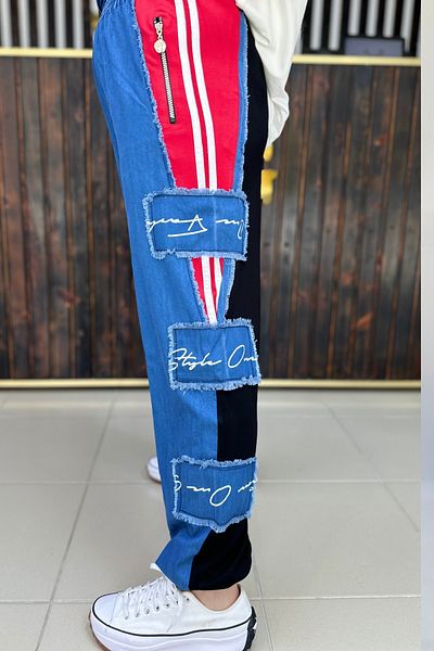 GÖKSEL Thin Jeans Detail Pants Super Battal Large Size