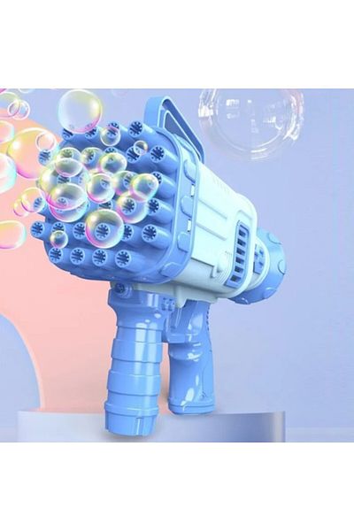 OEM Pistol de facut baloane de sapun, 32 de duze de evacuare, plastic, albastru