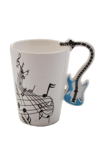 Tekbir 200 ml Porcelain Mug with Guitar Figure - JZ18S025
