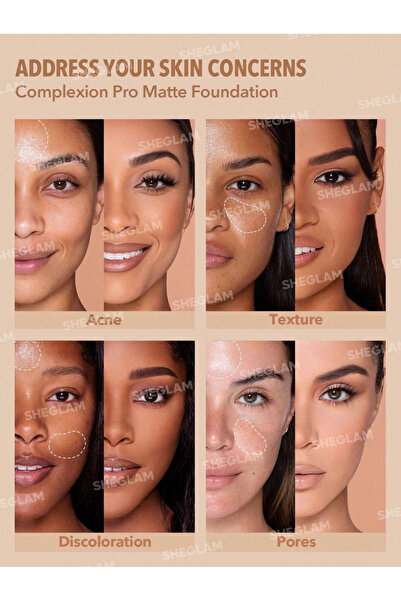 SHEGLAM Complexion Pro Long Lasting Breathable Matte Foundation - Earth