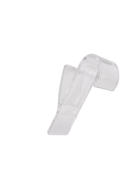 OEM Hanger / hook for round bathroom radiator, plastic, 10 x 2.5 cm, transparent