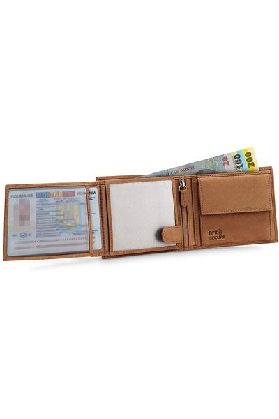 zagatto Men's Wallet Fabriano, Zagatto®, Cognac Brown, Genuine Leather, 12.5x9.5x2 cm, ZG-N992-F10