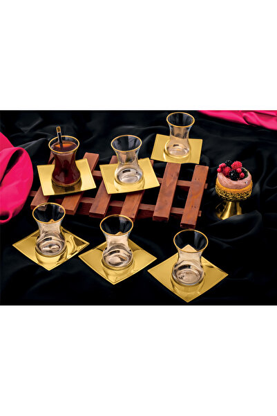 ÖZLİFE Rodi̇ 12Piece Tea Set Titanium