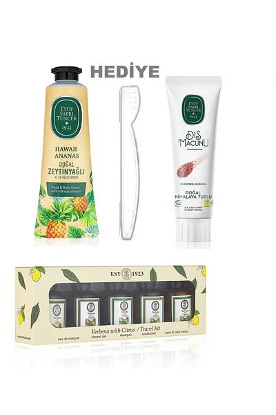 Eyüp Sabri Tuncer Eyüp Sabri̇ Tuncer Travel Series -Hand and Body Cream, Tooth Paste, Verbena Travel Set-