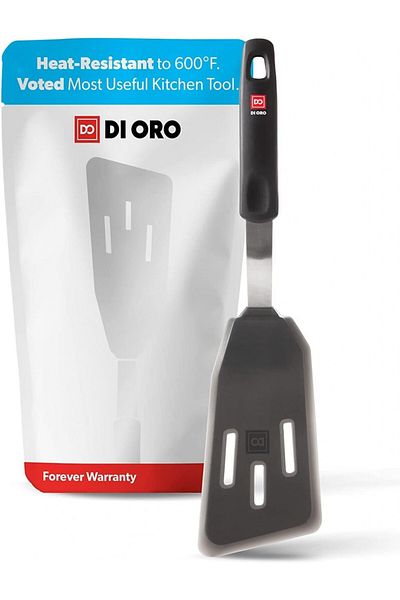 di Oro Living Di Oro Spatula, stainless steel/silicone, silver/black, 7 x 33 cm