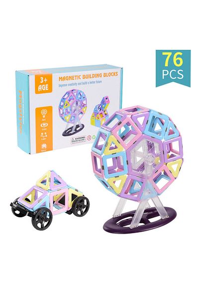 MaGeCa MaGeCa Intelligent Magnetic Building Set, 76 Pieces, Magnetic Building, 3 Years+