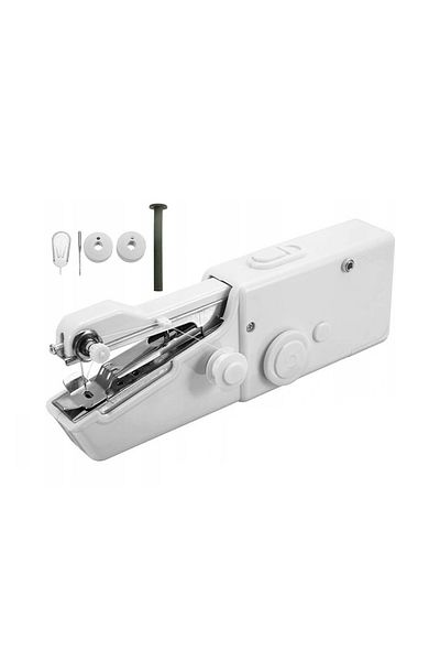 OEM Mini portable sewing machine set, 21x6.5x35 cm, plastic, 3 spools of thread and accessories