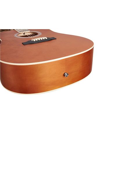SX SD104GBR, dreadnought western acoustic guitar, glossy brown