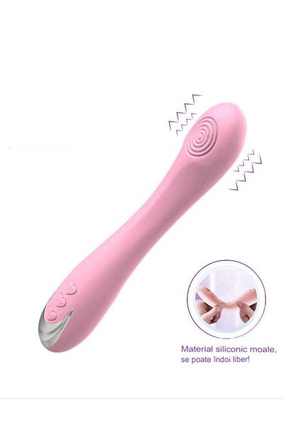 WildFashion Vibrator flexibil pentru simulare vaginala sau clitoridiana, SkyBlue TOY330-48