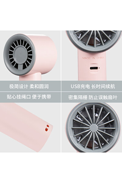 teknosepetim Yeni El Tipi Taşınabilir Küçük Fan USB Şarjlı Çok Fonksiyonlu Yeni Yüksek Hızlı Mini Buz El Fanı