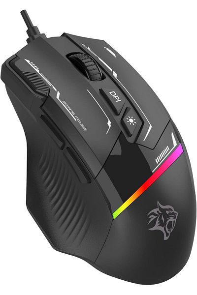 porodo Gaming 8D RGB Wired Mouse DPI 7200 - Black