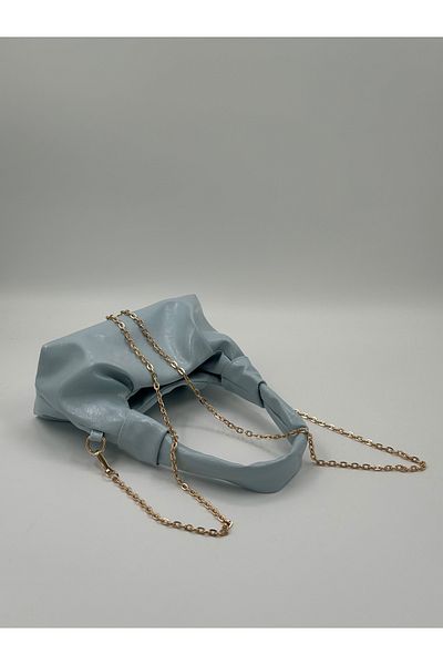Elanore Knotted Women's Hand and Shoulder Bag with Chain Detail