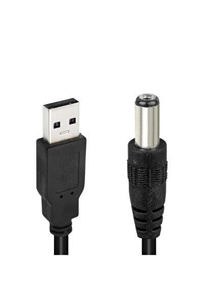 Powermaster Usb Erkek 5.5*2.5 Mm Uçlu Adaptör Jacklı 1 Metre Kablo