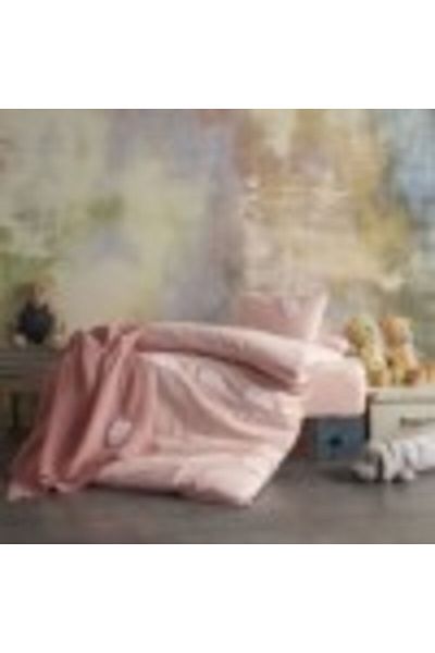 Class Home Collection Set bebeluși - lenjerie și pled muselină cu broderii în relief, Cloud Pink