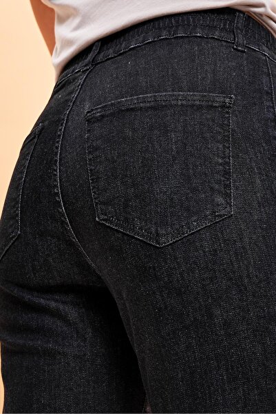 VENA Γυναικείο τζιν παντελόνι Norah Jet Black με ελαστική μέση