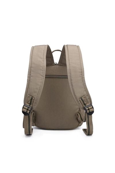 SMART BAGS Дамска раница от нагъната материя, малък размер BC 3179 - светлокафява