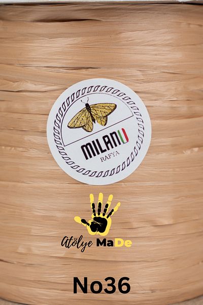 Atölye MaDe Milano Raffia 100gr Μονό Κόμπο Κωδικός Χρώματος No36
