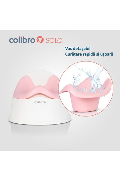 Colibro Olita Cu Vas Detasabil Si Forma Ergonomica Solo, Rosa