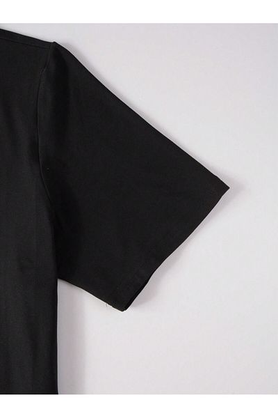EFFRENATU Bklyn Printed Cotton Fabric Men's Black T-Shirt-Shorts Set