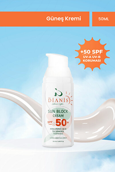 The Dianis Güneş Kremi Uva Ve Uvb Işınlarına Karşı Koruma Sun Block Cream 50 ml