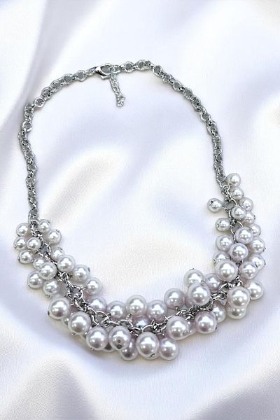 PETEK AKSESUAR Salkim Multi-Ball Pearl Beads Necklace