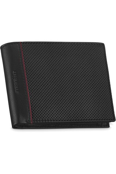 zagatto Men’s Leather Wallet with Card Slots, Fabriano, Black, 9.5x12.5x2 cm, ZG-N992-F14