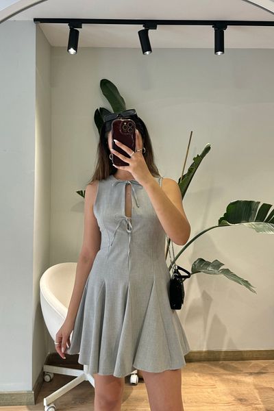 Güneş Cles Couture Knot Detailed Mini Dress