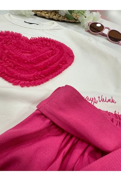 ChibuumKids Girl's Shorts and Heart Set
