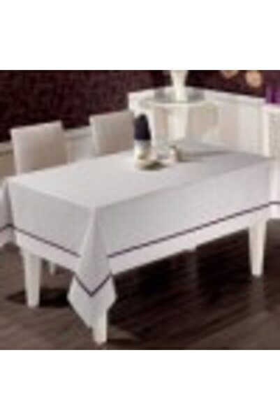 TABE Față de masă Damasc Daisy 160x220cm, Alb