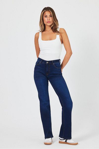 VENA Pantaloni de damă Emilie Blue Black Bootcut Jean (Lyocell)