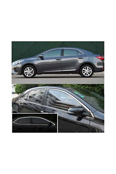 Genel Markalar Toyota Corolla 2013-2018 Cam Çıtası Nikelaj Tam Set