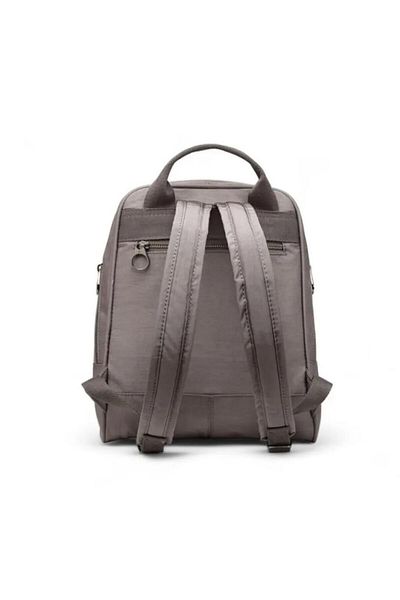 SMART BAGS Crinkle Metallic Fabric Backpack Bc 1117 - Dark Gray