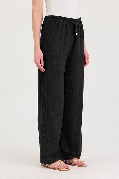 Ceylen Comfortable Cut Trousers with Lace-Up Waist
