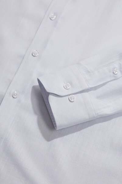 W Collection BEYAZ UZUN KOLLU GÖMLEK