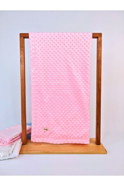 Bebella Pink Chickpea Double Layer Baby Girl Blanket Swaddle 100% Cotton Multi-Purpose Cover Seasonal 90X85Cm