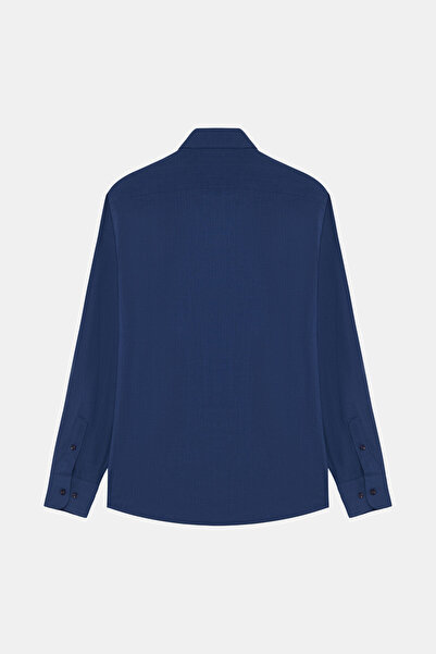 W Collection LACİVERT UZUN KOLLU GÖMLEK