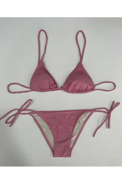 hazelin Γυναικείο σετ μπικίνι με λαιμόκοψη Dusty Rose HZL25S-LC5005