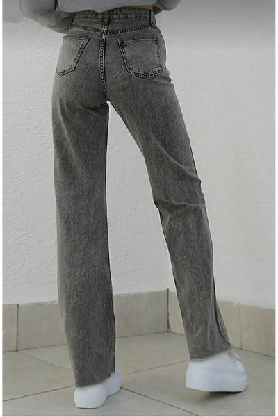 Trn JNS Anii 90 Power Lycra Fadeless Talie super înaltă Smoked Snow Casual Jeans Pantaloni Palazzo