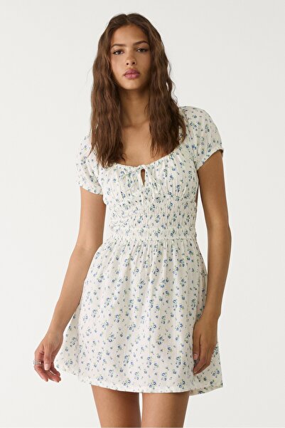 Stradivarius Desenli kısa elbise