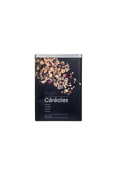 5FIVE Noire cereal storage container, metal 18 x 10 x 24.5 cm