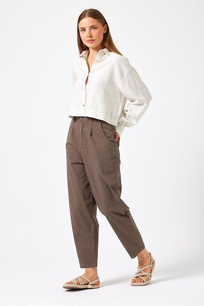 VENA Γυναικείο παντελόνι Chino Stacy Mink - Slouchy Fit (Lyocell)