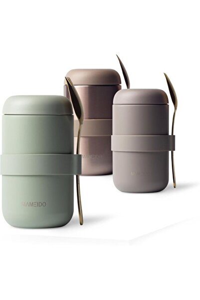 MAMEIDO Termal Gıda Kabı,1 Adet,500 ml | Paslanmaz Çelik, Sızdırmaz, Soğuk & Sıcak Tutma | Yoğurt, Çorba