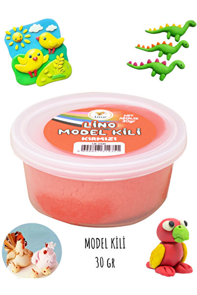 Lino MODEL KİLİ OYUN HAMURU PROJE HAMURU DOĞAL İÇERİK YUMUŞAK DOKULU KIRMIZI (HAVA İLE KURUYAN)