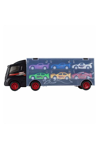 ideal STORE Toy Truck SpeedTruck IdealStore, segmented with spaces for 6 plastic vehicles, Size 31 x 7.5 x 11, B