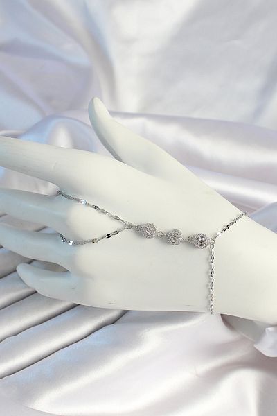 Mu Art Ahşap Silver Color Baguette Zircon Stone Şahmeran with 316L Steel Chain